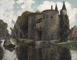 Old drawbridge, Bruges Painting by Alexander Jamieson