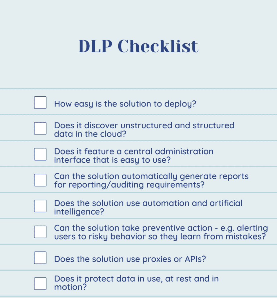 DLP checklist 